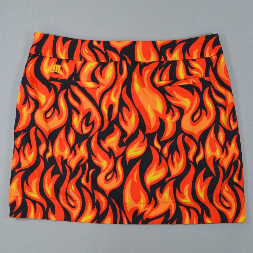 ๐ฅ Loudmouth Flame Golf Pickleball Tennis Skort Country Club Chaos Sz 10 - Picture 2 of 10